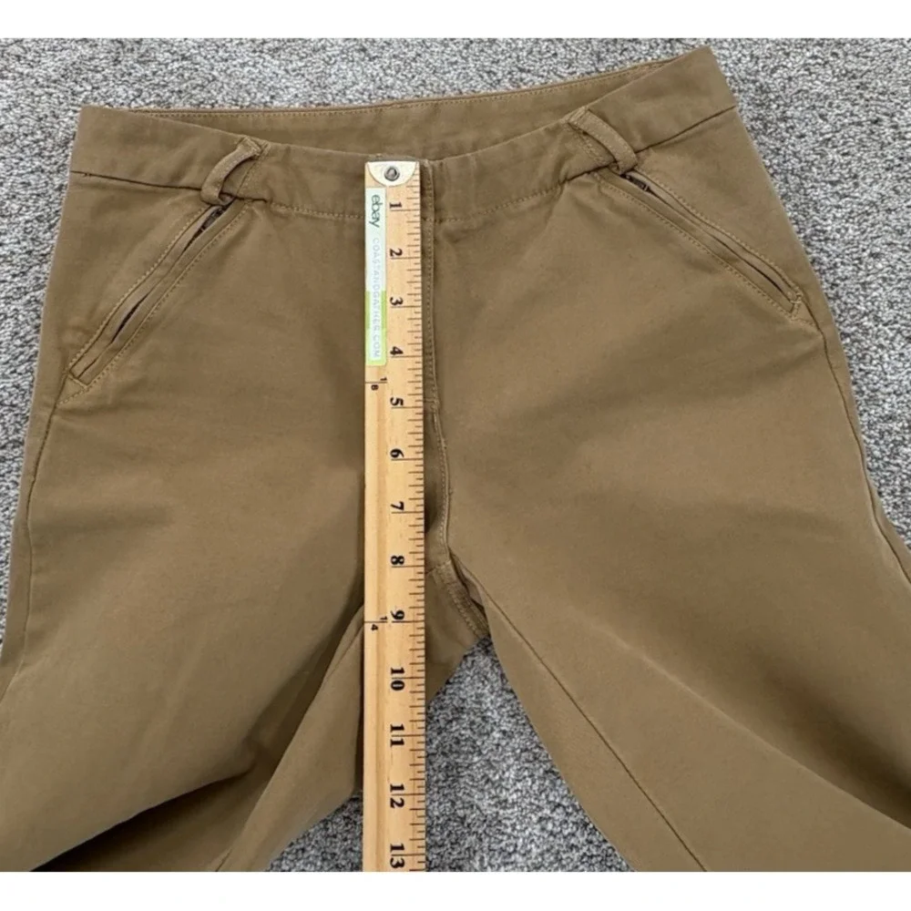 J Crew Skinny Moto Pants‎ Womens 0 Khaki Tan Stretch Twill Knit Minimalist 28x28